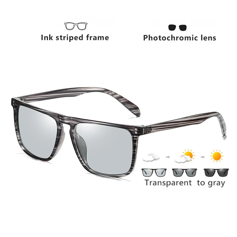 KRISCCO Designer Sonnenbrille Photochrome Polarisierte für Männer Frauen