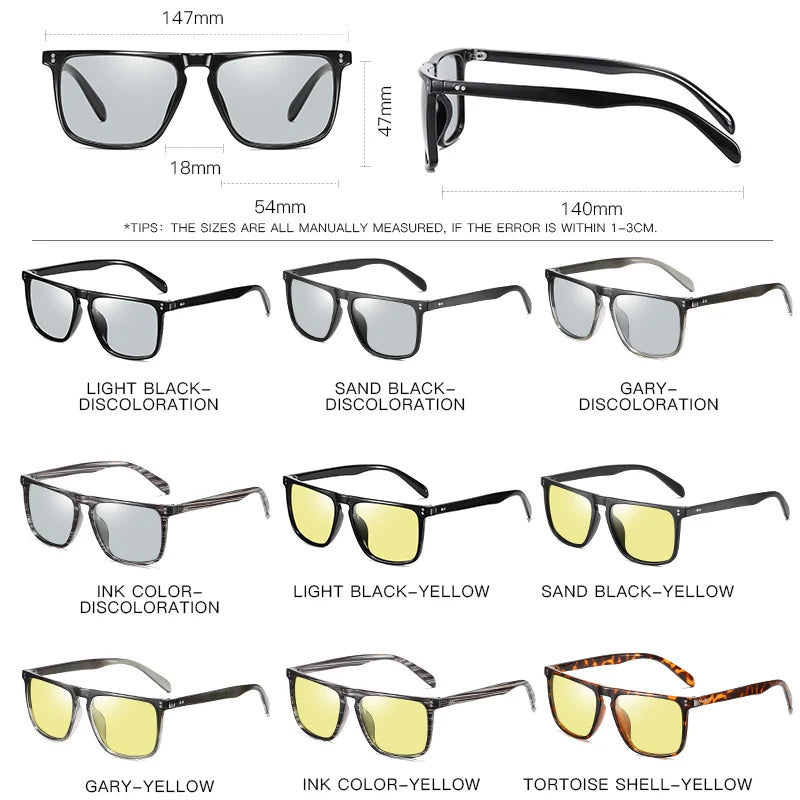 KRISCCO Designer Sonnenbrille Photochrome Polarisierte für Männer Frauen