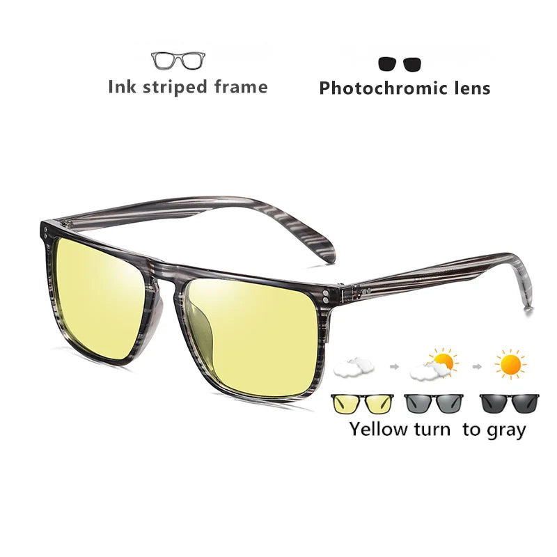 KRISCCO Designer Sonnenbrille Photochrome Polarisierte für Männer Frauen