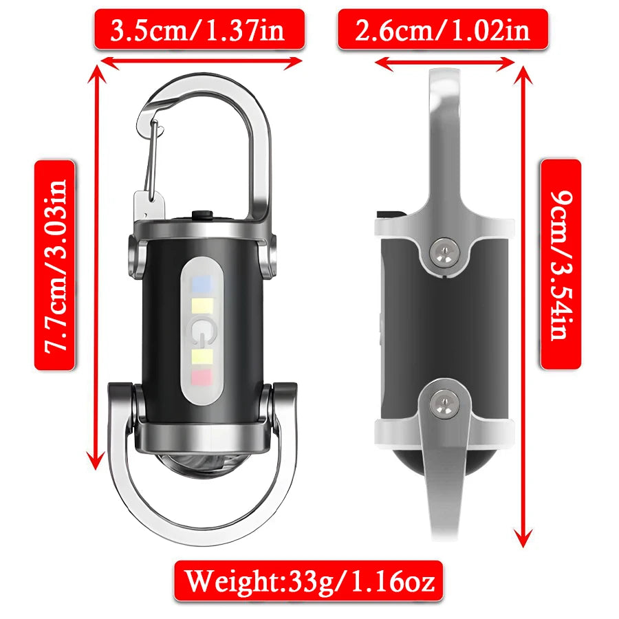 Wiederaufladbare Schlüsselanhänger-Taschenlampen