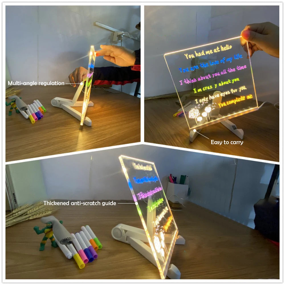 Acryl-LED-Schreib-Nachrichtentafel, leuchtende Acryl-Nachrichtentafel