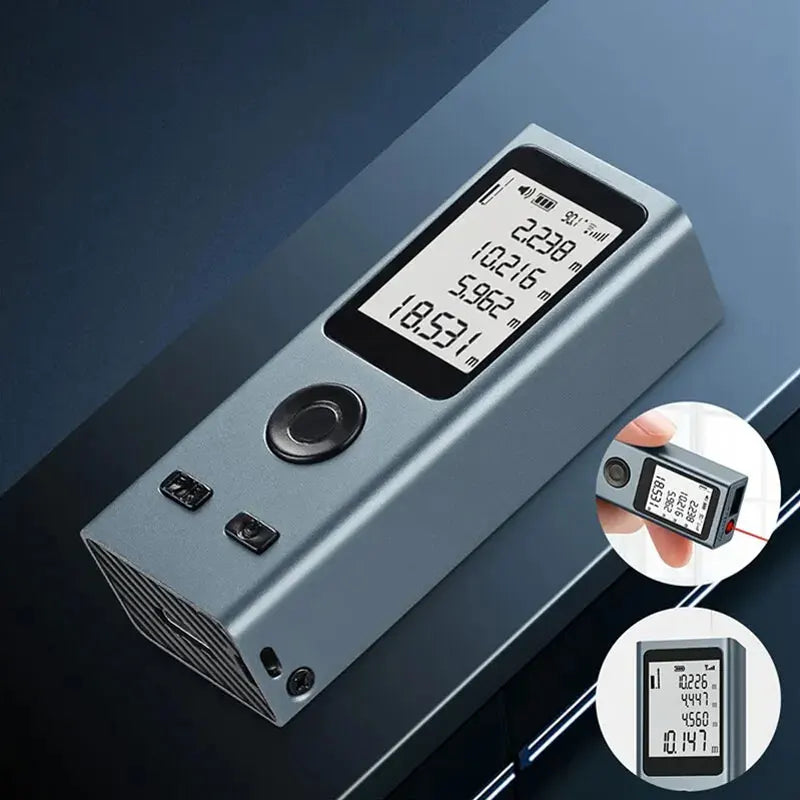 Mini-Laser-Entfernungsmesser 30 / 50 / 60 Meter, Winkelmessung, Micro USB Ladeanschluss