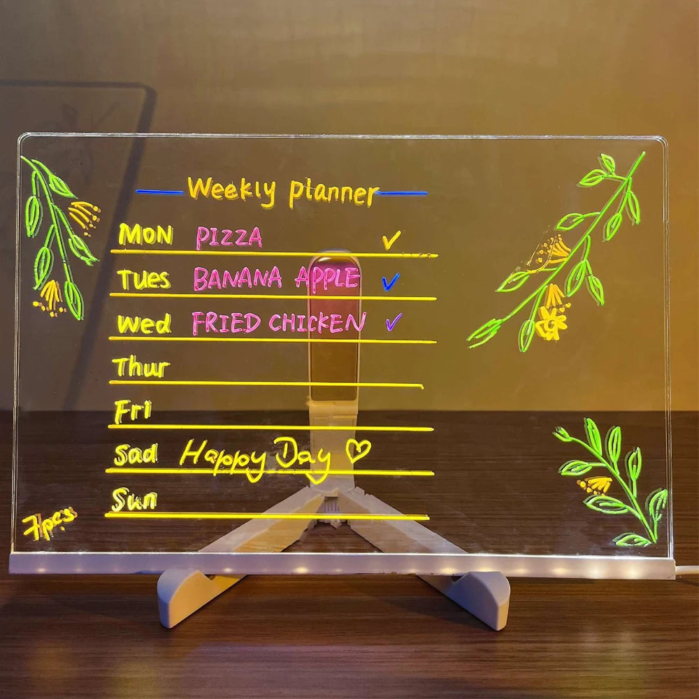 Acryl-LED-Schreib-Nachrichtentafel, leuchtende Acryl-Nachrichtentafel