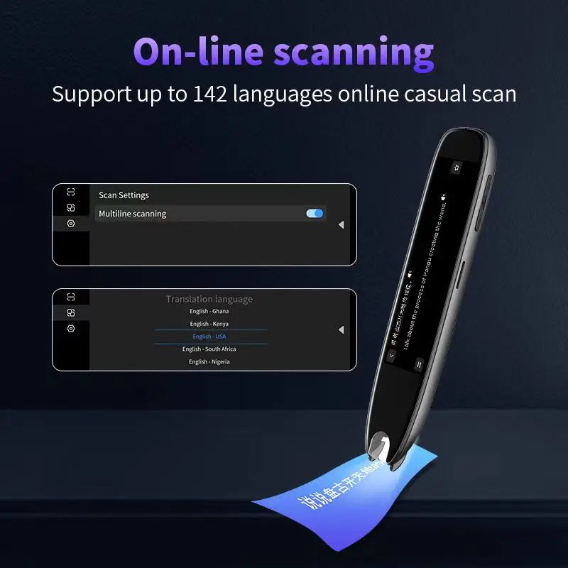 Übersetzungsstift Intelligenter Echtzeit-Textscanner Punktlesen