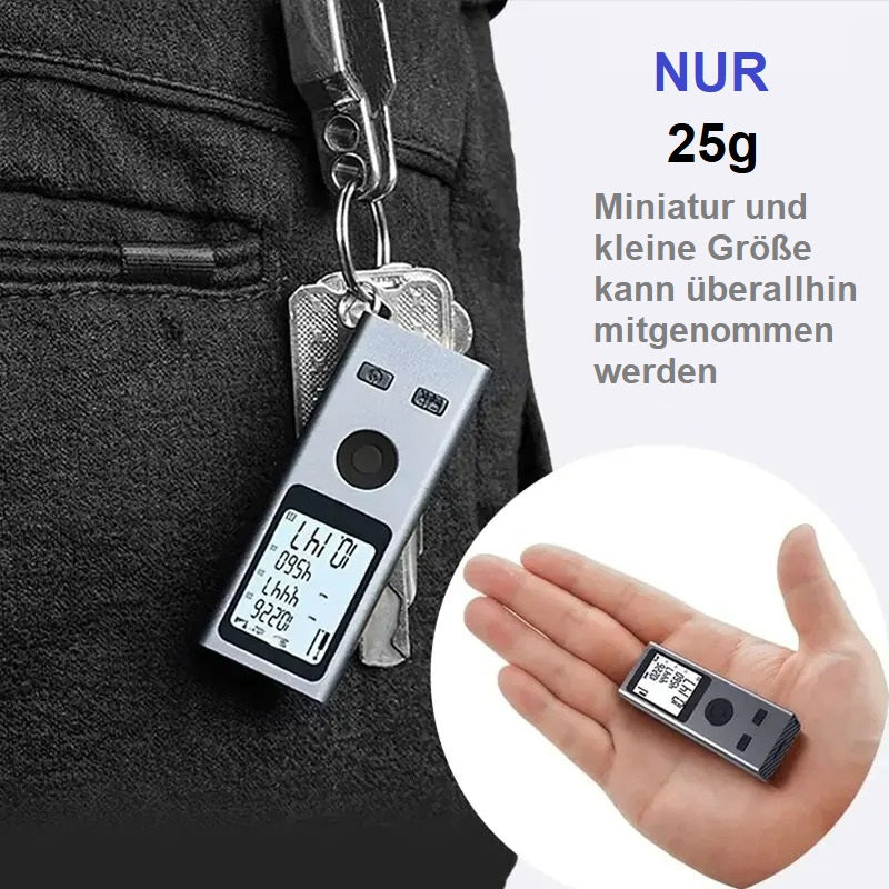 Mini-Laser-Entfernungsmesser 30 / 50 / 60 Meter, Winkelmessung, Micro USB Ladeanschluss