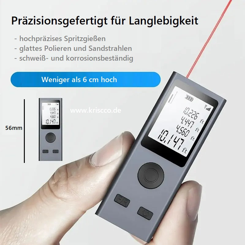 Mini-Laser-Entfernungsmesser 30 / 50 / 60 Meter, Winkelmessung, Micro USB Ladeanschluss
