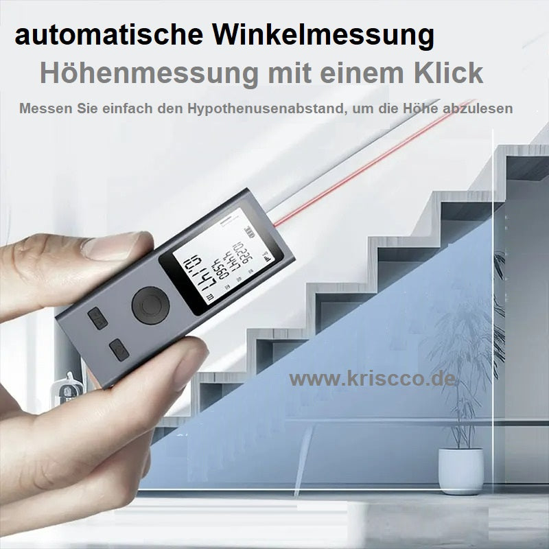 Mini-Laser-Entfernungsmesser 30 / 50 / 60 Meter, Winkelmessung, Micro USB Ladeanschluss