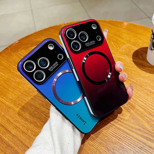 Luxuriöse Handyhülle aus Glas mit Farbverlauf für iPhone 17, PRO, MAX, Air